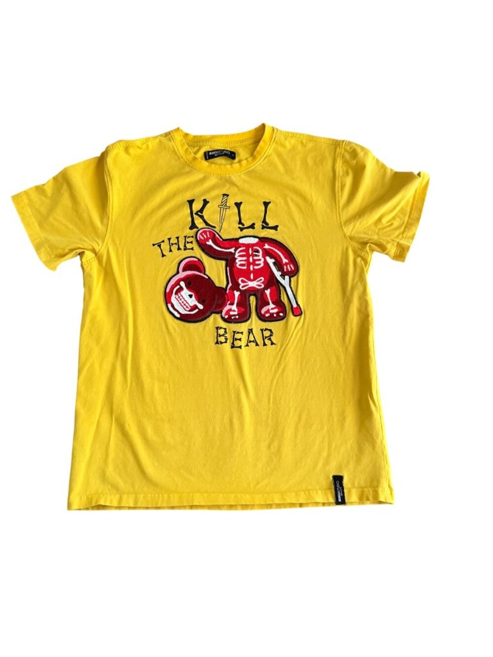 Yellow Roku Studio "Kill The Bear" Graphic T-Shirt L